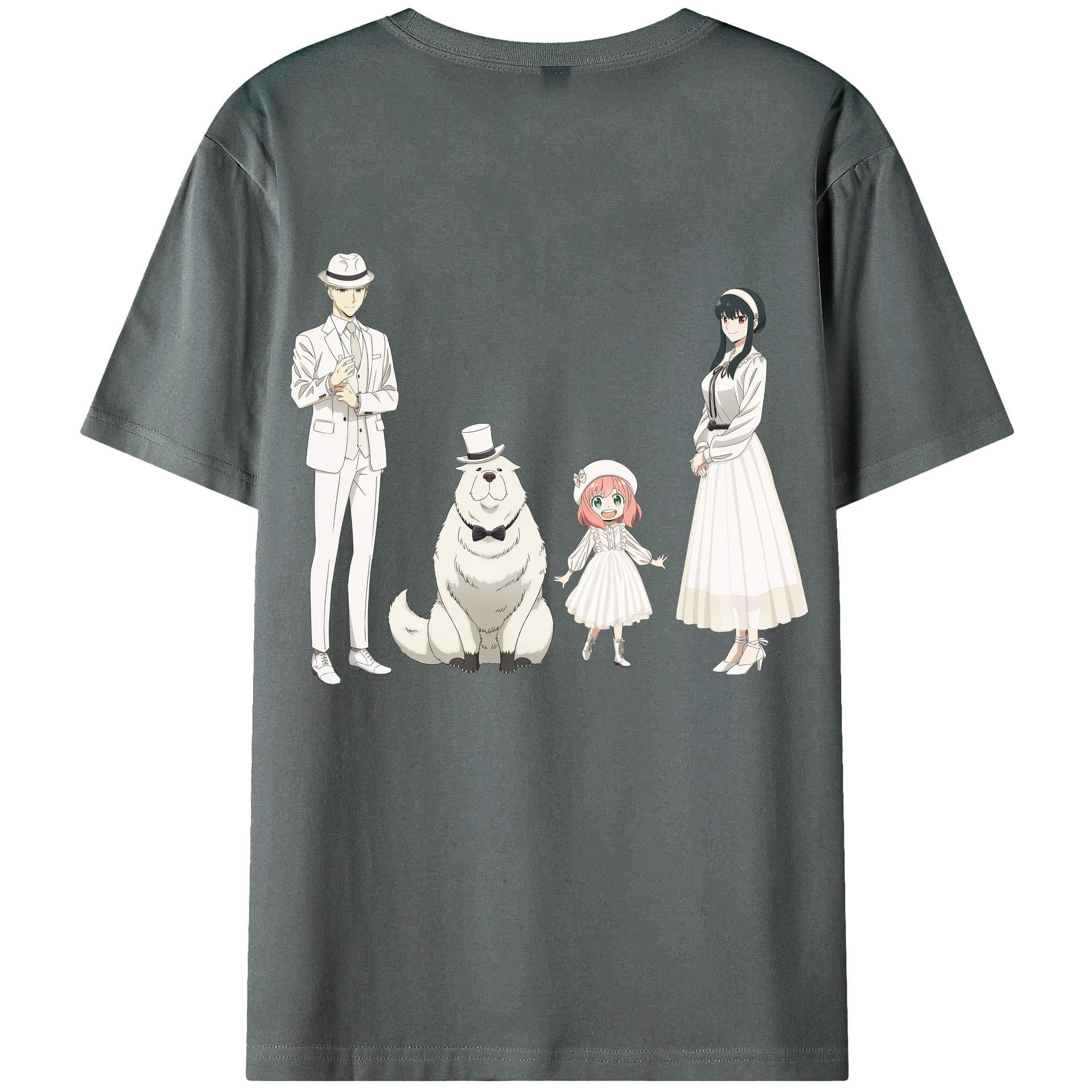 （画像用） SPY×FAMILY间谍家家酒 綿100％ メンズ半袖Tシャツ（バックプリント） 通気性